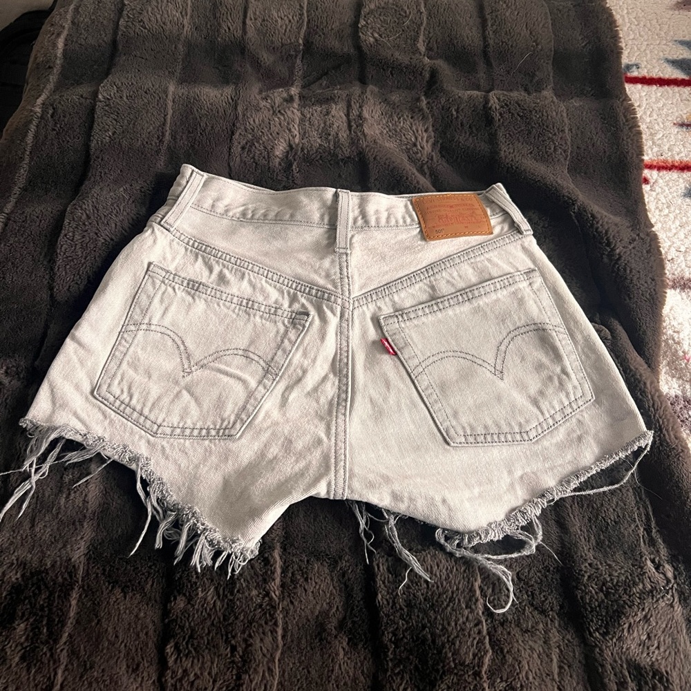 Levi’s Grey Distressed Shorts